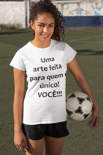 CAMISA PERSONALIZADA BRANCA BABY LOOK MULHER FUTEBOL