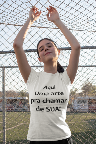 CAMISA PERSONALIZADA BRANCA BABY LOOK MULHER FUTEBOL GOL
