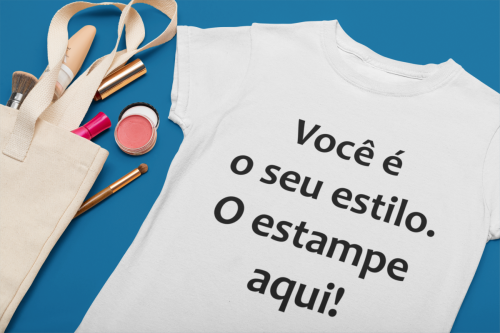 CAMISA PERSONALIZADA BRANCA BABY LOOK MULHER MAQUIAGEM