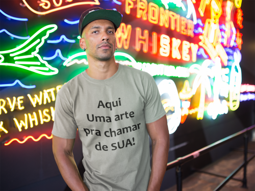 CAMISA PERSONALIZADA CINZA PRATA HOMEM NEGRO NA BALADA